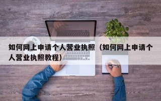 如何网上申请个人营业执照（如何网上申请个人营业执照教程）