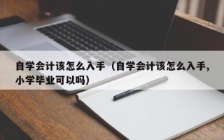 自学会计该怎么入手（自学会计该怎么入手,小学毕业可以吗）