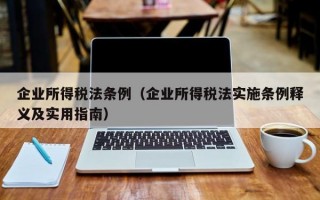 企业所得税法条例（企业所得税法实施条例释义及实用指南）