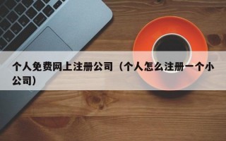 个人免费网上注册公司（个人怎么注册一个小公司）