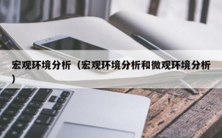 宏观环境分析（宏观环境分析和微观环境分析）