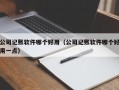 公司记账软件哪个好用（公司记账软件哪个好用一点）