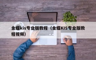 金蝶kis专业版教程（金蝶KIS专业版教程视频）