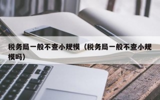 税务局一般不查小规模（税务局一般不查小规模吗）