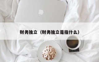 财务独立（财务独立是指什么）