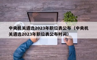 中央机关遴选2023年职位表公布（中央机关遴选2023年职位表公布时间）