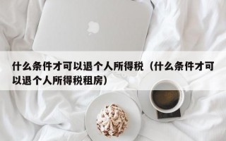 什么条件才可以退个人所得税（什么条件才可以退个人所得税租房）