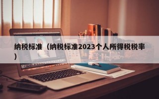 纳税标准（纳税标准2023个人所得税税率）