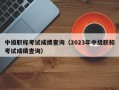 中级职称考试成绩查询（2023年中级职称考试成绩查询）