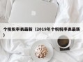 个税税率表最新（2019年个税税率表最新）