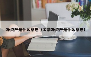 净资产是什么意思（金融净资产是什么意思）