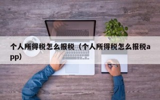 个人所得税怎么报税（个人所得税怎么报税app）