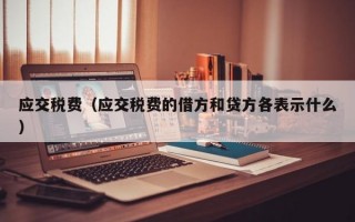 应交税费（应交税费的借方和贷方各表示什么）