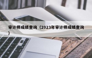 审计师成绩查询（2023年审计师成绩查询）