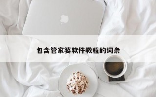 包含管家婆软件教程的词条