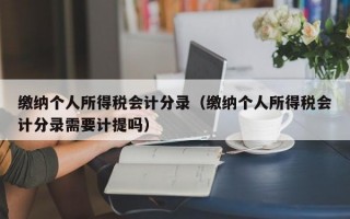 缴纳个人所得税会计分录（缴纳个人所得税会计分录需要计提吗）