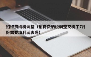 招待费纳税调整（招待费纳税调整交税了7月份需要填利润表吗）