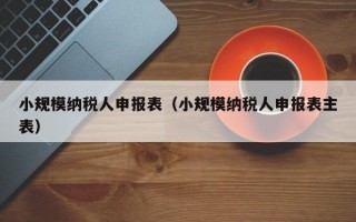 小规模纳税人申报表（小规模纳税人申报表主表）