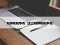 所得税税率表（企业所得税税率表）