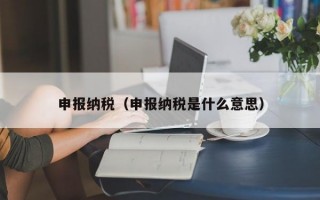 申报纳税（申报纳税是什么意思）