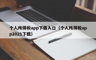 个人所得税app下载入口（个人所得税app2021下载）