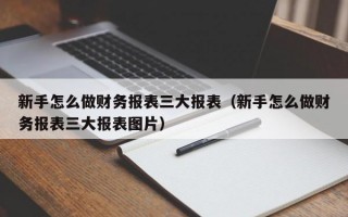 新手怎么做财务报表三大报表（新手怎么做财务报表三大报表图片）