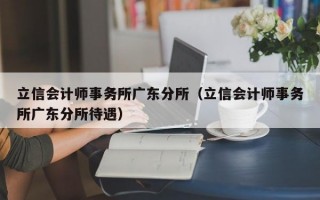 立信会计师事务所广东分所（立信会计师事务所广东分所待遇）