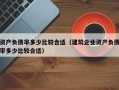 资产负债率多少比较合适（建筑企业资产负债率多少比较合适）