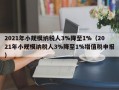 2021年小规模纳税人3%降至1%（2021年小规模纳税人3%降至1%增值税申报）