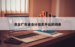 包含广东省会计信息平台的词条