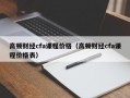 高顿财经cfa课程价格（高顿财经cfa课程价格表）