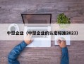 中型企业（中型企业的认定标准2023）