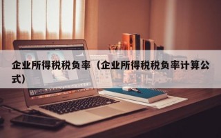 企业所得税税负率（企业所得税税负率计算公式）