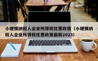 小规模纳税人企业所得税优惠政策（小规模纳税人企业所得税优惠政策最新2023）