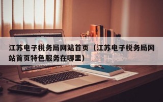 江苏电子税务局网站首页（江苏电子税务局网站首页特色服务在哪里）